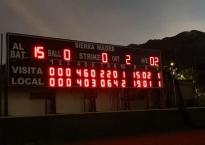 Marcadores electrónicos para centros deportivos